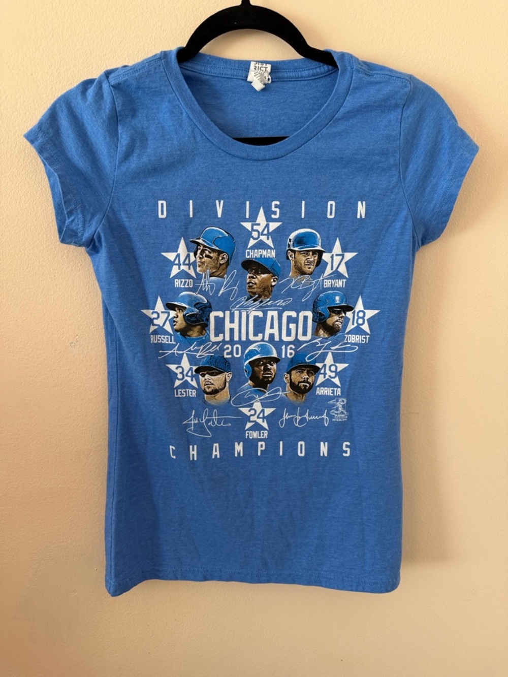 Chicago Cubs MLB Licensed 2016 Division Champions Shirt Size Small Womens